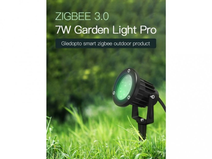 ZigBee PRO záhradné svetlo RGB+CCT Gledopto 24VDC